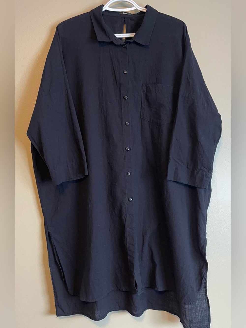 Knix 100% Cotton Oversized Button Down Tunic Shirt Dress